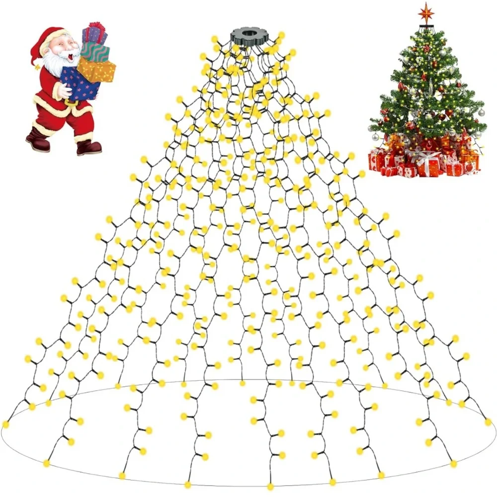 Christmas Tree Lights 400 LED,‎ Christmas Tree, 6.6FT x 16 Lines Fairy Lights